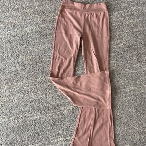 Ribbed Pink Flare Pants